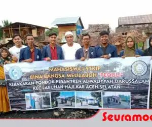 STIKIP BB Salurkan Bantuan Untuk Pesantren Darussalam Aceh Selatan