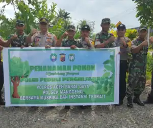 Peduli Penghijauan Polres Abdya Tanam 650 Pohon