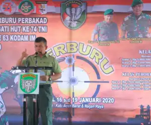 Kasdam IM Resmi Menutup Lomba Berburu Perbakad