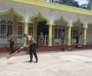 Cegah Corona, Polsek Manggeng Ajak Warga Abdya Jaga Kebersihan Lingkungan