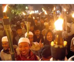 Pawai obor di Lhokseumawe Berujung Dengan Penangkapan
