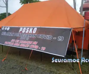 RPC-19 Buka Posko Pencegahan COVID-19 Depan Makodim Aceh Barat