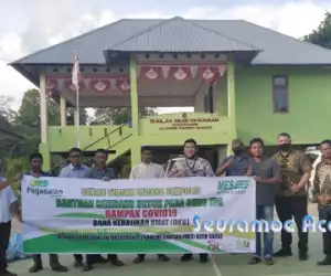 Kerja Sama Dengan MES, Pegadaian Syariah Meulaboh Salurkan Sembako