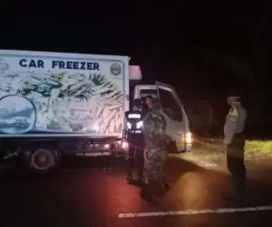 Polsek Darul Makmur Bersama Tim Gabungan Perketat Pemeriksaan di Perbatasan