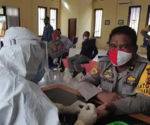 Puluhan Personel Polres Nagan Raya Jalani Rapid Test
