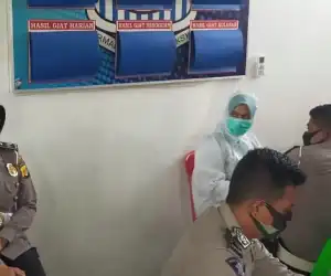 Sambut Hari Bhayangkara Ke 74 Satlantas Polres Aceh Jaya Lakukan Rapid Test