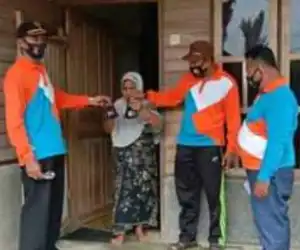 Desa Salur Bagi Masker Gratis Kepada Masyarakat, Sumber Anggaran Dana Desa