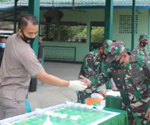 Puluhan Prajurit Kodim 0116 Nagan Raya Dilakukan Test Urine