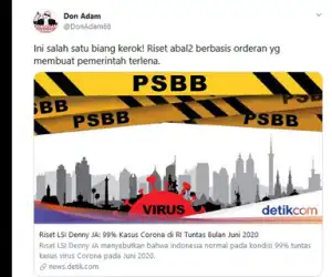 Survei Berbasis Order Yang Membuat Pemerintah Terlena Hadapi COVID-19