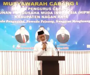 HM Jamin Idham Buka Muscab BPC Hipmi Nagan Raya