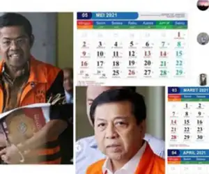 Viral! Kalender 2021 Bergambar Koruptor Beredar di Dunia Maya