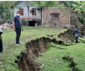 Fenomena Alam Tanah Bergerak Terjadi di Aceh Besar