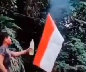 Video Bakar Bendera Merah Putih, Diduga Warga Aceh