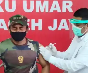 Jadi Orang Pertama Divaksin, Dandim: Kita Harus Menjadi Contoh Bagi Warga