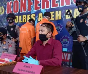 Polres Abdya Amankan 2 Tersangka Sabu Seberat 76,11 gram