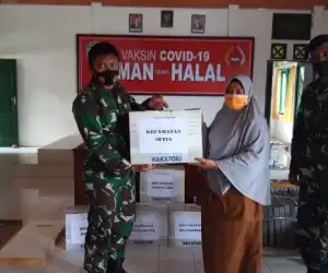 Kodim 0110 Abdya Salurkan Bantuan Mesin Jahit