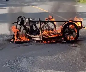 Bentor Bermuatan 245 Liter BBM Subsidi Terbakar di Aceh Jaya