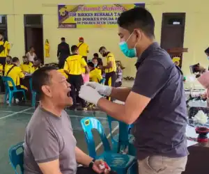 Ratusan Personil Polres Aceh Tamiang Lakukan Pemeriksaan Kesehatan