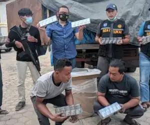 Angkut Ratusan Bungkus Rokok Ilegal, Truk Dari Jambi Di Amankan Polisi