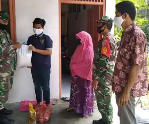 Kodim Nagan Raya Berikan Bantuan Sembako Untuk Anak Yatim