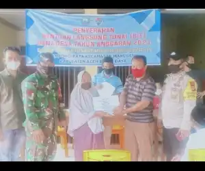 Gampong Paya Kecamatan Manggeng, Abdya Sukses Salurkan BLT Tahap II