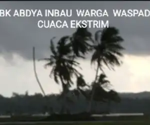 BPBK Abdya Minta Warga Waspada Cuaca Ekstrim
