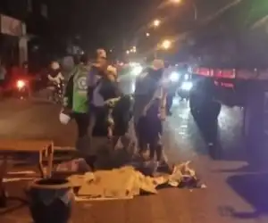 Mayat Pria luka di Kepala dan Tangan Patah Tergeletak di Jalan
