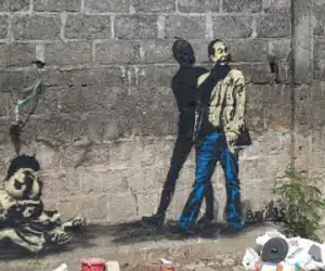 Kini Mural Mirip Jokowi Terlihat di Pembuangan Rongsok