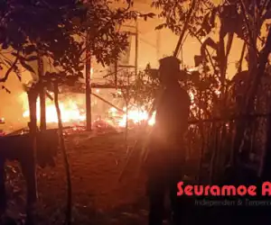 Rumah Terbakar: Dua Motor, Emas, Padi dan Unggas Ikut Hangus