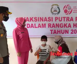 Di HKGB ke 69 Polres Nagan Raya Laksanakan Vaksinasi Merdeka