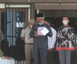 Wabup Abdya Jadi Pembina Upacara HUT ke 61 Undang-undang Agaria