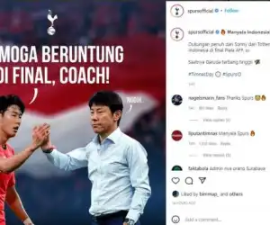 Lawan Thailand, Totenham Hotspurs Dukung Indonesia