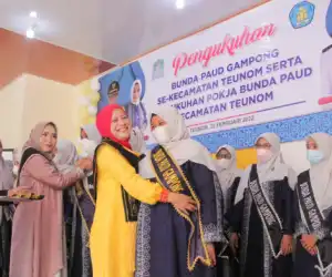 Bunda PAUD Teunom Dikukuhkan, Bupati Minta Keuchik Sisihkan Dana Desa