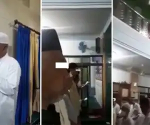 Shalat Tarawih Diawali dengan Lagu Indonesia Raya