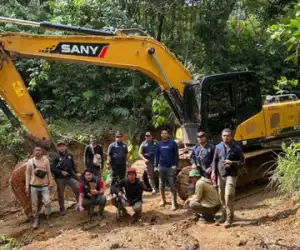 Lagi Polisi Amankan Alat Berat di Lokasi Tambang Ilegal Nagan Raya