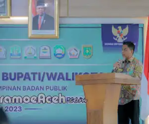 Sekda Nagan Raya Ardimartha Sampaikan Presentasi KIP