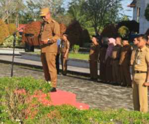 Murtala Pimpin Apel Perdana Usai Dilantik Jadi Pj Bupati Aceh Jaya