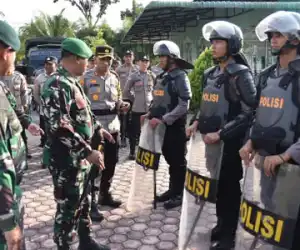 Hadapi Pemilu 2024, Polres dan Kodim Bireuen Apel Bersama