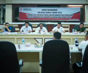 Nagan Raya Gelar Rakor Internal Tim Desk Pemilu 2024