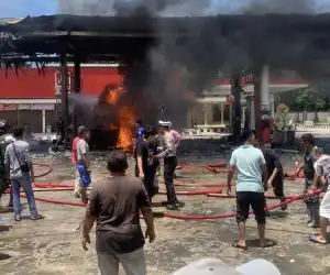 SPBU Di Subulussalam Terbakar, Kapolres : Api Dari Mobil Angkutan