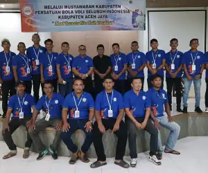 Terpilih Secara Aklamasi, T Irfan TB Pimpin PBVSI Aceh Jaya