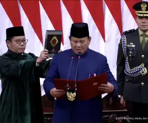 Prabowo dan Gibran Ucapkan Sumpah Jabatan Presiden Dan Wakil Presiden Masa Bakti 2024-2029