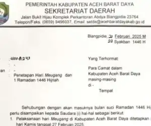 Pemkab Abdya Tetapkan Hari Meugang Puasa 27 Februari 2025