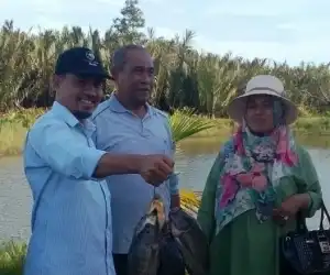 Kadis Kelautan dan Perikanan Aceh Pantau Kolam Payau Indra Damai