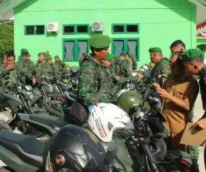 Cegah Pelanggaran, Kodim Nagan Raya Periksa Kendaraan Anggota