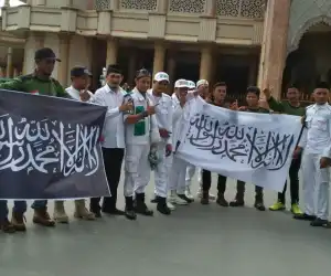 Peserta Reuni Akbar Mujahid 212 Asal Nagan Raya Tiba di Jakarta