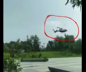Detik-Detik Helikopter Jatuh Di China