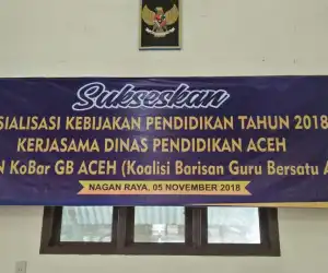 Kobar-GB Sosialisasi Kebijakan Pendidikan di Nagan Raya