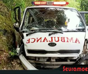 Bawa Pasien, Ambulans RSUTP Abdya Alami Kecelakaan di Aceh Jaya