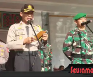 Hadapai Pemilu 2019 Polres Nagan Raya Gelar Apel Pasukan